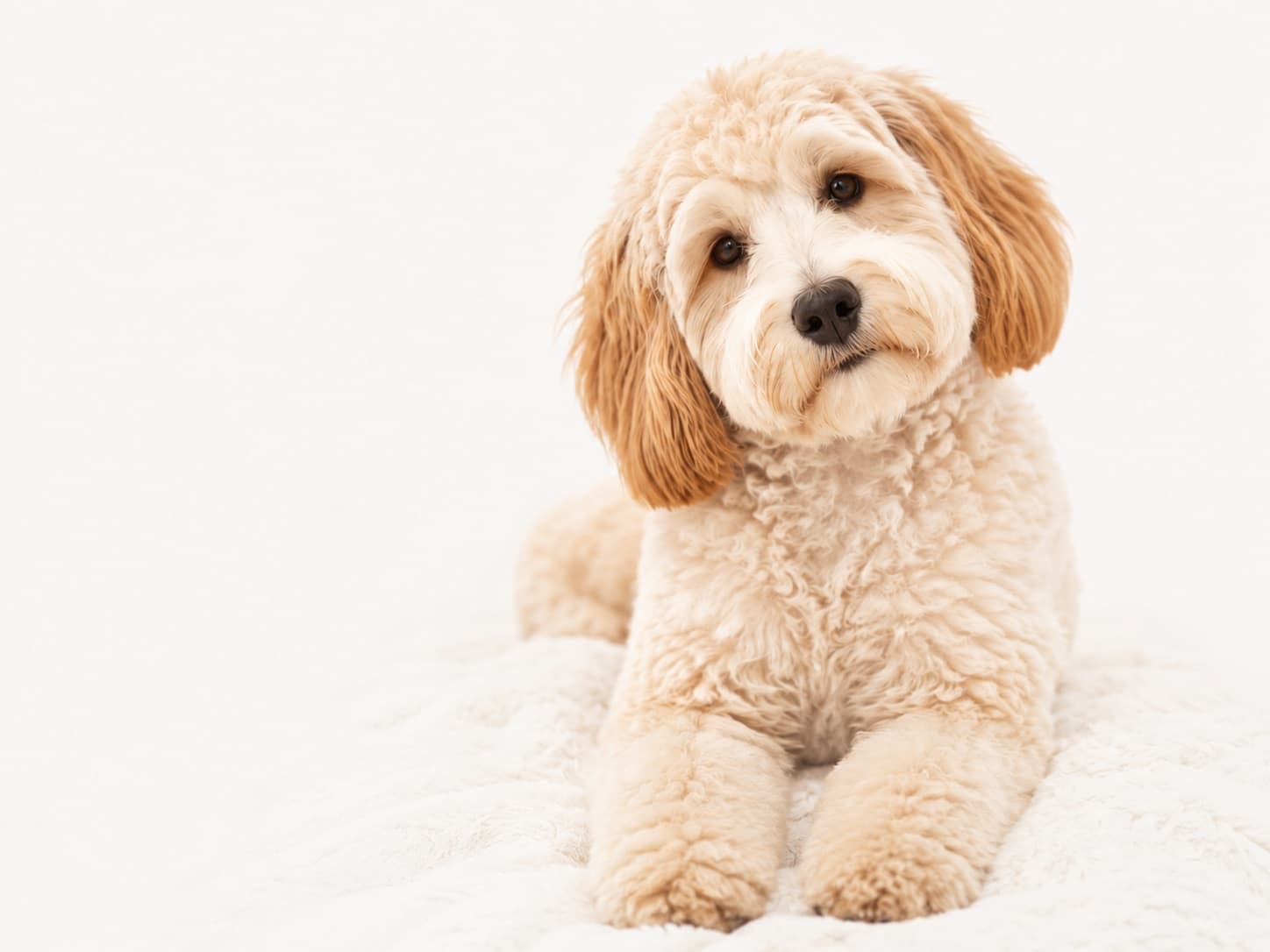 A curly-coated dog after a FurFix grooming routine