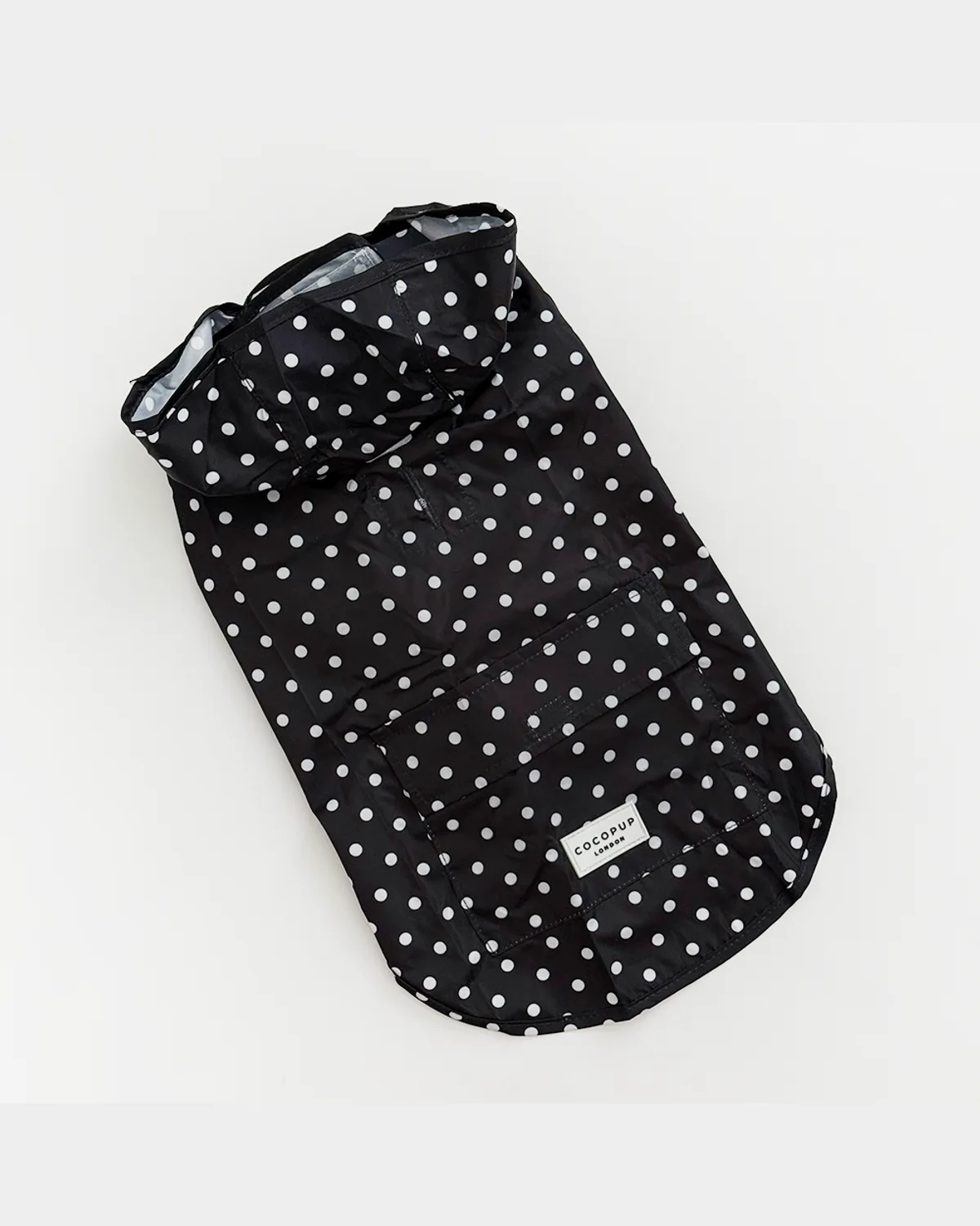 COCOPUP Dog Raincoat - Black Polka Dot