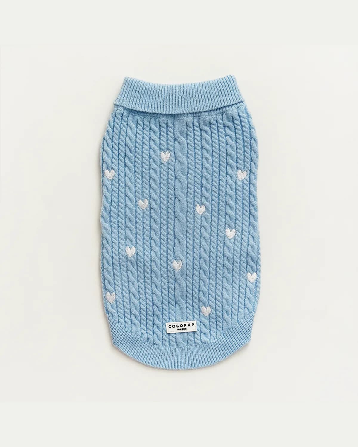 COCOPUP Jumper - Cable Knit Blue Heartstrings
