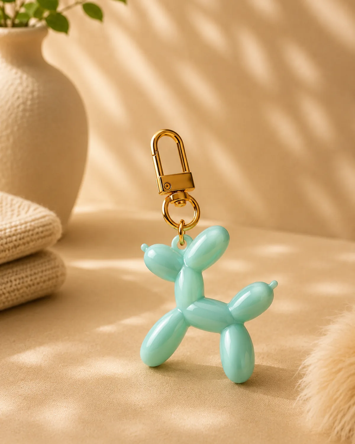 LUCKY PUP. Balloon Dog Keyring