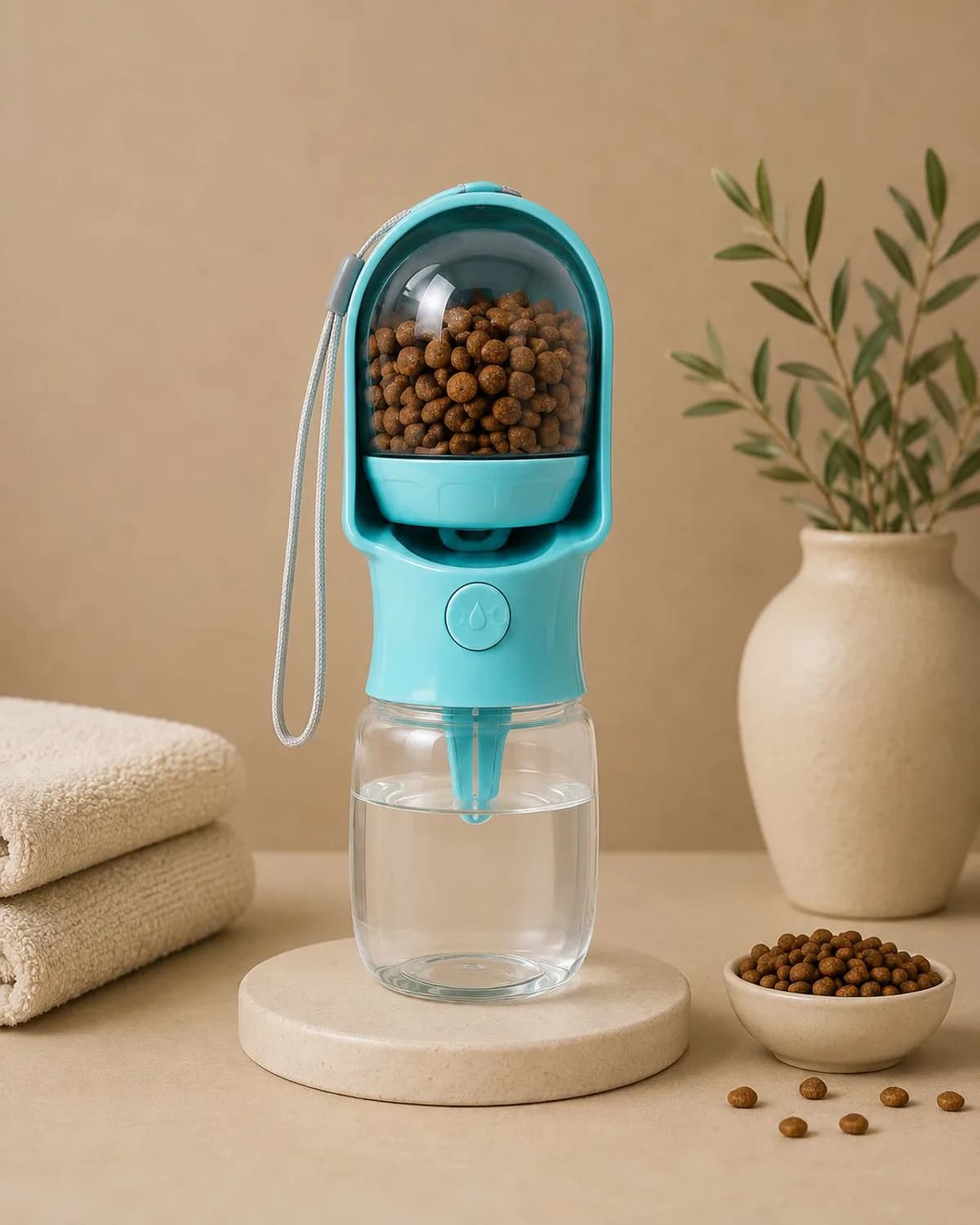 THE BUTLER. Portable Dog Food & Water Bottle